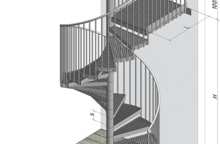 Spindeltreppe CAD Zeichnung