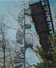 Spindeltreppe für Achterbahn