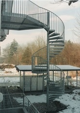 Spindeltreppen außen Anbau